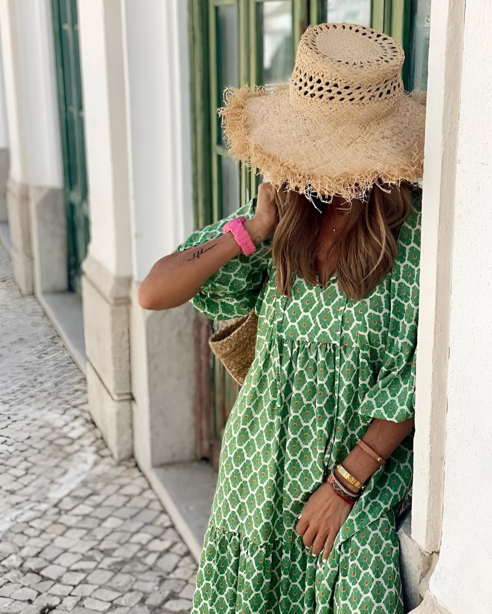 Eleonora™ | Boheemse Maxijurk van Katoen - SeraAmsterdam™