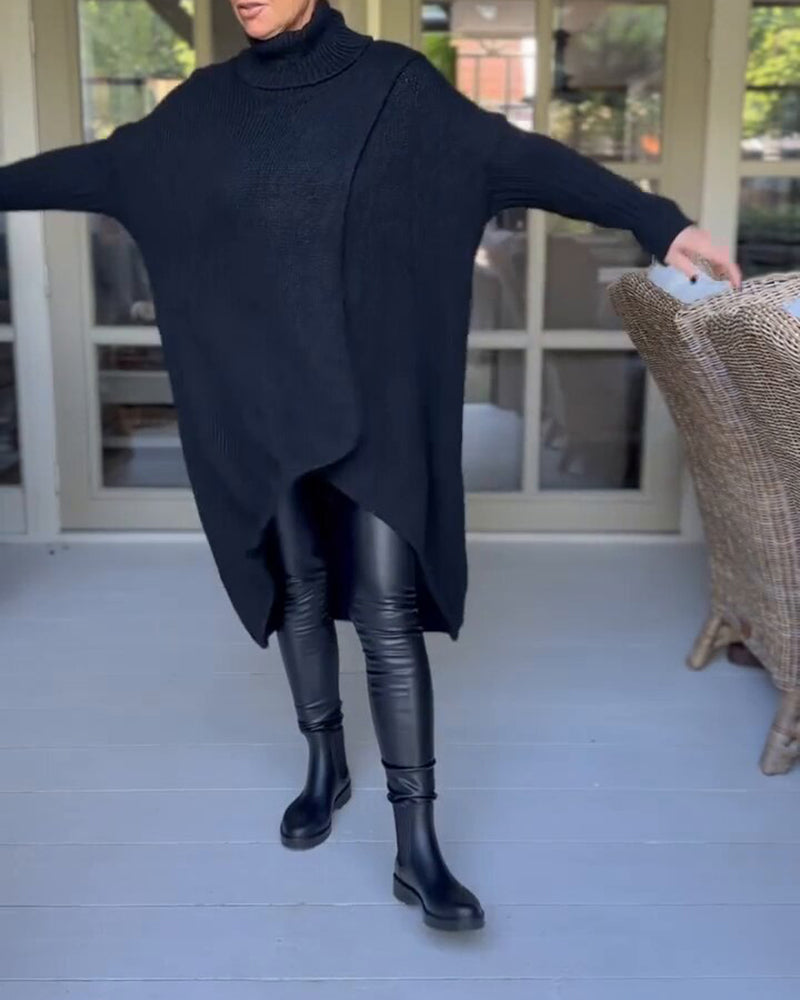 SeraAmsterdam™ | Trui met hoge hals en lange mouwen