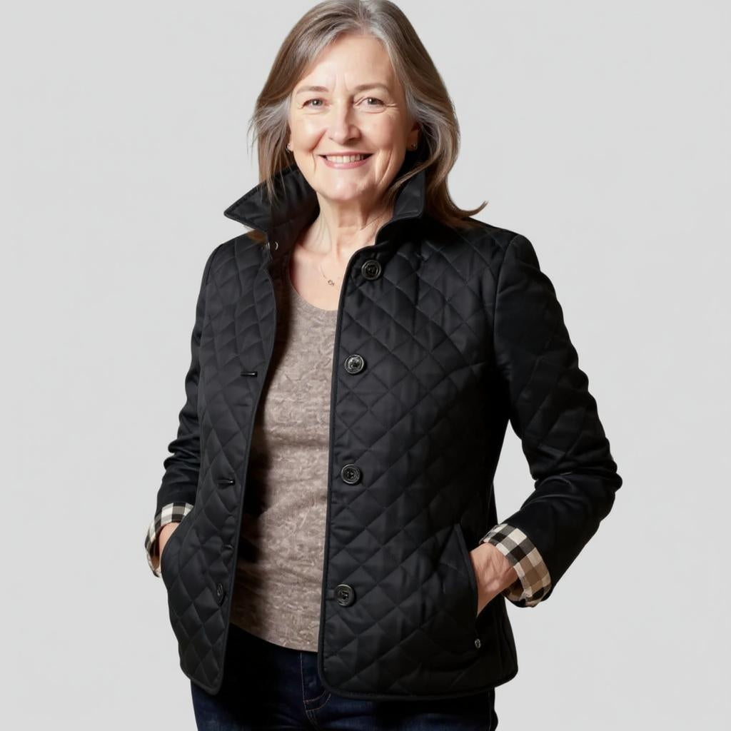 SeraAmsterdam™ | Casual Gevoerde Jas met Omgeslagen Kraag