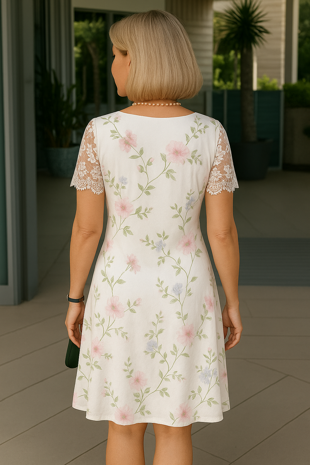 SeraAmsterdam™ | Comfortabele midijurk met kantdetails