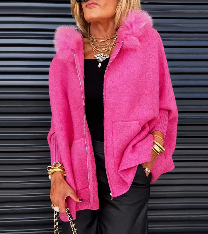 SeraAmsterdam™ | Casual Gewatteerde Jas met Bontkraag