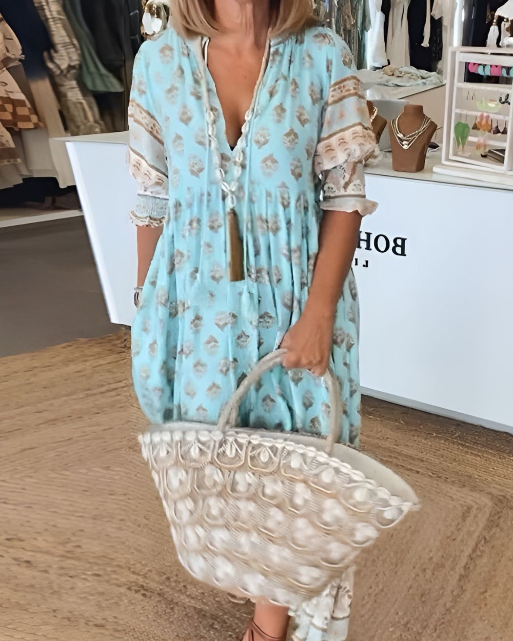 SeraAmsterdam™ | Ontspannen Jurk met Print