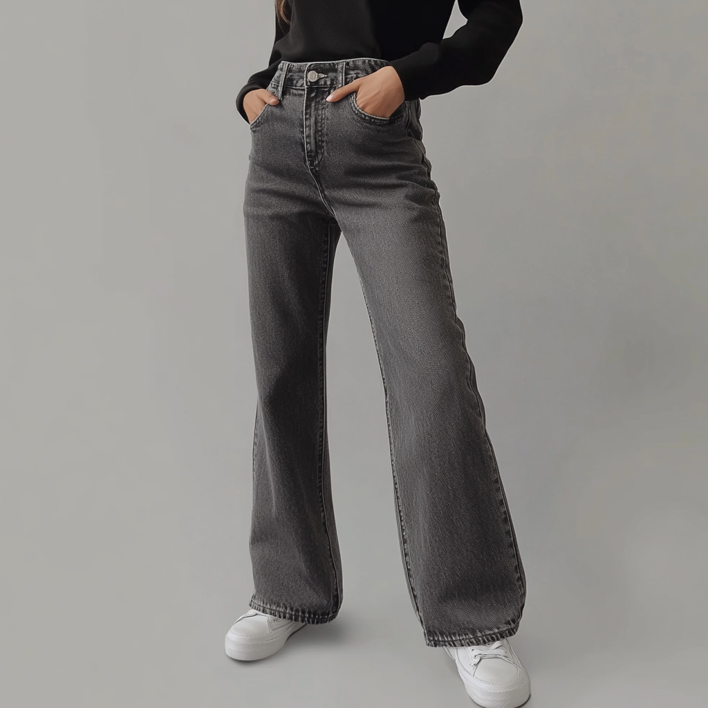 SeraAmsterdam™ | Grijze Damesbroek Wide Leg