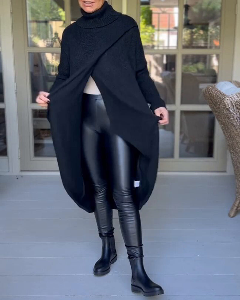 SeraAmsterdam™ | Trui met hoge hals en lange mouwen